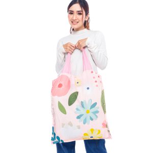 Foldable Shopping Bag Floral Whimsy